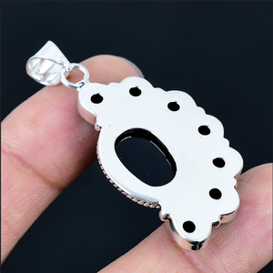 Pendentif demi-fleur en pierres précieuses naturelles, breloque florale pour collier, bijoux pour femmes - Product Image 3