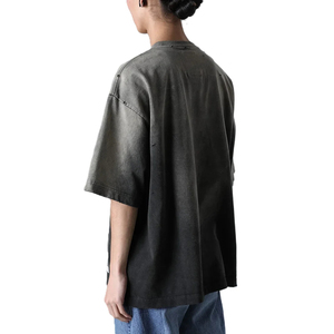 T-shirts surdimensionnés délavés à l'acide, colorés, épais, effet usé et délavé au soleil pour hommes - Product Image 3