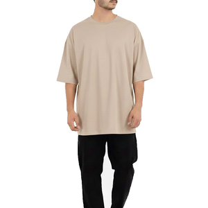 เสื้อยืดคอกลมโอเวอร์ไซส์สำหรับผู้ชาย ทรงหลวม ผ้าฝ้าย แขนสั้น สวมใส่สบาย ระบายอากาศได้ดี แฟชั่นเสื้อท่อนบนสำหรับฤดูร้อน ใส่ได้ทุกวัน - Product Image 1
