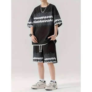 Men's T-Shirt & Short Sets Breathable Eco-Friendly High Street Plus Size Pakistan Made - Product Image 5