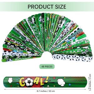 48 Pulseras Deportivas de Fútbol con Broche, Ideales para Premios Escolares, Recuerdos de Fiesta de Cumpleaños y Regalos - Product Image 1