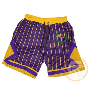 Shorts Homme Personnalisés Omega en Maille Sublimée Brodée, Style Urbain, Couleur Unie, Respirants, Taille Élastique, Séchage Rapide, Polyester/Coton - Product Image 1