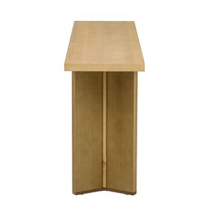Mesa Consola U_STYLE con Chapa de Pino y Patas Geométricas Elegantes para Sala de Estar, Estudio o Comedor - Product Image 5