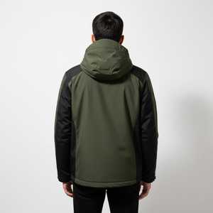 Vêtements de sport pour hommes de qualité supérieure, coupe-vent léger en polyester/nylon, imperméable, réfléchissant, à fermeture éclair, avec capuche - Product Image 2