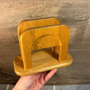 Porta servilletas de madera premium, accesorio de comedor duradero, decoración rústica para cocina, soporte para pañuelos para restaurantes, hoteles, cafeterías. - Product Image 3
