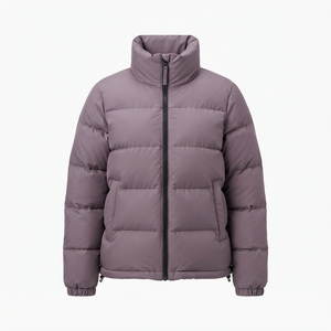 Blouson d'hiver personnalisé pour homme, col montant, décontracté, chaud, rembourré en coton, teint en pièce, avec logo frontal, vêtement d'extérieur OEM - Product Image 5