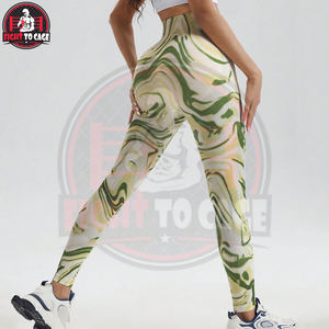 Pantalones de Yoga Tie-Dye Ligeros Personalizados al por Mayor, Leggings de Gimnasio de Alta Elasticidad, Leggings Deportivos sin Costuras para Mujer - Product Image 2
