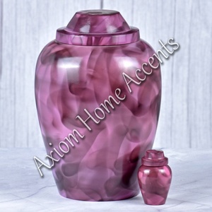Elegant Aluminum Cremation Urn With Unique <b>Engravings</b> Beautiful Keepsake Urn by Axiom Home Accents - Product Image 6