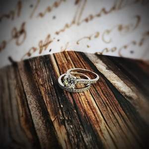 Ensemble de bagues de fiançailles pour femmes Metal Masters, argent sterling 925, style mignon, origine américaine, moissanite - Product Image 4