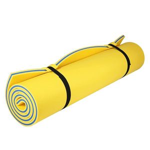 Matelas flottant pour adultes de 9 pieds, jaune et bleu, confortable, lit aquatique - Product Image 5