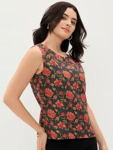 Nuevo Diseño, Chaleco Estampado Floral Indie para Mujer, Top de Algodón, Ropa Formal de Oficina, Top para Reuniones de Negocios y Estilo Profesional - Product Image 4