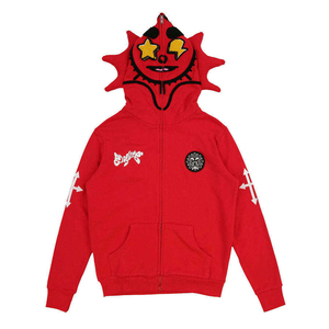 Private label loose fit full <b>zip</b> hoodie custom cotton fleece oversized low moq - Product Image 4