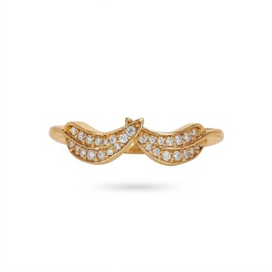 Bague en platine 950 avec feuille, certifiée IGI, diamant de laboratoire véritable E VS1 0,12 carat couleur E, alliance éternité VS1, bague porte-bonheur, cadeau - Product Image 4