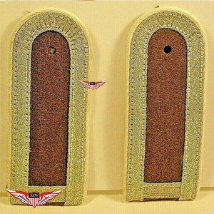 KEW Embroidered Eco-Friendly Customizable Light Yellow <b>Braided</b> Epaulettes Vintage Fabric Shoulder Board Garment <b>Accessory</b> - Product Image 1