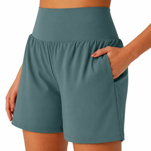 Shorts de Yoga para Mujer, Cintura Media, Sin Costuras, Ecológicos, de Secado Rápido, Resistentes a las Sentadillas, Transpirables, Elásticos, para Gimnasio y Fitness - Product Image 1
