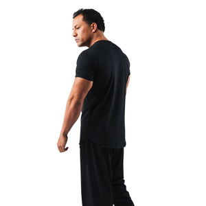 Camiseta Negra de Manga Corta con Cuello Redondo para Hombre, Ropa Casual Cómoda, Ropa Deportiva de Alta Calidad, Camiseta de Gimnasio al por Mayor - Product Image 2