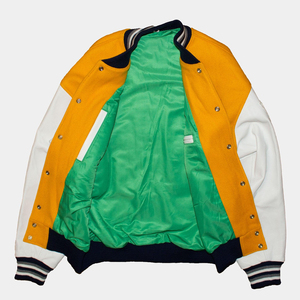 New Stylish Satin <b>Men's</b>Collage University Cropped Crop Vatsity <b>Jacket</b> Soft Lining Bomber <b>Jacket</b> Letterman Satin Varsity <b>Jackets</b> - Product Image 3