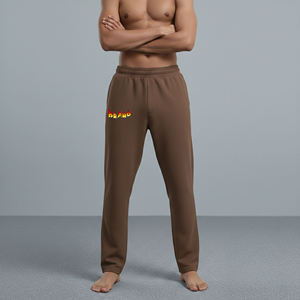 Oversize Straight Fit Custom Washed Canvas Heavyweight Casual Men's <b>Jogger</b> Pants Sweatpants - Product Image 1