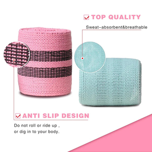 Bandas de Resistencia de Tela con Logotipo Personalizado al por Mayor, Paquete de 3, Bandas Elásticas Antideslizantes para Glúteos y Cadera, para Entrenamiento - Product Image 2
