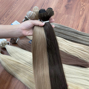Vente flash du Black Friday, extensions de cheveux à trame de couleurs tendance, lisses comme des baguettes, sans nœuds, sans perte, super soyeuses, disponibles en stock - Product Image 4