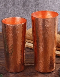 Vaso de Cobre de Lujo para un Estilo de Vida Saludable, Taza Ayurvédica para Agua Potable, Vajilla Metálica Premium de Exportación - Product Image 5