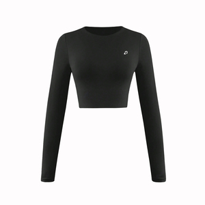 Camisetas de Yoga de Manga Larga para Mujer al por Mayor, Top Corto Personalizado para Fitness, Ropa Deportiva Ajustada para Correr, Gimnasio y Deportes, Blusa Deportiva para Mujer - Product Image 3