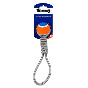 Yommy Pet Tennis Ball <b>Rope</b> Toy 120-125G 31cm For Dogs Interactive Play - Product Image 2