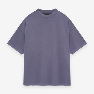 เสื้อยืดแขนสั้นทรงโอเวอร์ไซส์ผ้าถักเนื้อหนาสำหรับผู้ชาย พิมพ์ลายตามสั่ง ผ้าฝ้าย 100% คอทรงโอ - Product Image 2