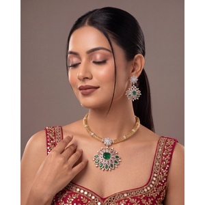 Indian Ethnic Premium Casual Hasli-<b>Gold</b> Plated Bridal Wedding Fine Jewelry <b>Set</b> for Women - Product Image 1