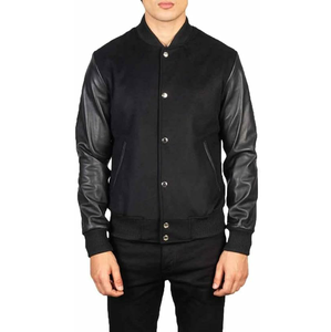 Hot Selling Custom Men's Formal Winter Varsity <b>Jackets</b> with Stand Collar Long Sleeves Breathable & Eco-Friendly - Product Image 2