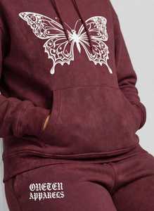 <b>Women's</b> Maroon <b>White</b> Color Block Printed 2-in-1 Polyester Tracksuit Set Full Sleeve Turtleneck Zipper Sporty Loose Fit <b>Joggers</b> - Product Image 6