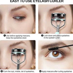 Recourbe-cils en acier inoxydable à prise facile avec pince de précision pour un recourbement rapide des cils et une courbe lisse - Product Image 5