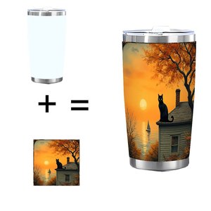 20oz Stainless Steel Tumbler Double Wall <b>Insulated</b> Custom Print Sublimation Blank Craft <b>Cup</b> For Personalized Design - Product Image 1