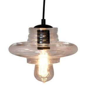 Lampadario Industriale a Sospensione Torus Saucer con Vetro Trasparente di - Product Image 2