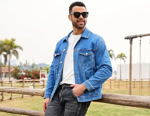 <b>Men's</b> Modern Casual Denim <b>Jacket</b> Button Up <b>Long</b> Sleeve Comfortable Cotton Blend Layering <b>Jacket</b> for All Season Wear - Product Image 6