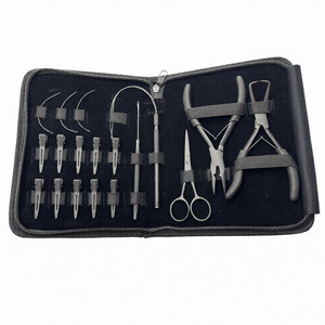 Kit de pinces professionnelles pour extensions capillaires – Pince à bandes adhésives Pro Press, pinces de sectionnement, ouvre-perles en acier inoxydable robuste - Product Image 3