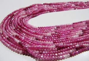 Cuentas facetadas de piedra lunar rosa natural con tonos plateados AB, recubrimiento místico, forma de rondel, 2.5mm, hilo de 13 pulgadas - Product Image 2