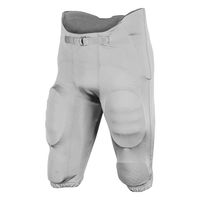 Pantalon de football américain gris foncé en mélange de nylon et de spandex avec rembourrage en mousse haute densité intégré, pour compétition professionnelle