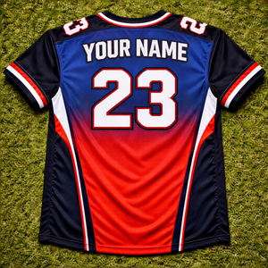 ผู้ผลิตเสื้ออเมริกันฟุตบอลแบบ OEM ตามสั่ง ผ้าโพลีเอสเตอร์ 100% ระบายอากาศ แห้งเร็ว พิมพ์ลายชื่อและหมายเลขผู้เล่น - Product Image 2