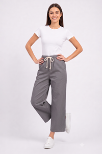 Women Drawstring Wide Leg Denim Jeans Loose Fit <b>Light</b> Wash Casual <b>Trousers</b> for everyday girls wear - Product Image 3