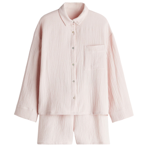 Ensemble de pyjama décontracté pour femmes, manches longues et short, été/automne/hiver/printemps, ODM, séchage rapide et respirant, vêtements de nuit décontractés - Product Image 1