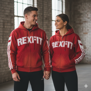 Sudadera con capucha de algodón grueso, estilo vintage, desgastada por el sol, personalizada REX FIT SPORTS, con cremallera, para hombre, con pedrería, OEM - Product Image 6