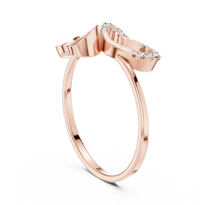 Anillo solitario de oro amarillo macizo de 14k para mujer, con diamante de corte redondo minimalista en forma de corazón, para compromiso, aniversario, regalo de boda - Product Image 6