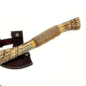 Hache Tomahawk personnalisée de 17 pouces avec lame en acier inoxydable, manche en bois de rose, étui en cuir fait main pour le camping/la chasse, bricolage - Product Image 6