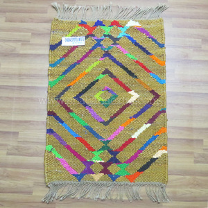 Tapis d'extérieur en jute écologique et abordable Rectangle de haute qualité Tapis de jute carré tissé bohème Cercle du fournisseur indien - Product Image 2