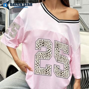 Maillot en maille avec nom d'équipe et nom de joueur personnalisés, 100% polyester, respirant, séchage rapide, antibactérien, manches courtes pour toutes les saisons - Product Image 2