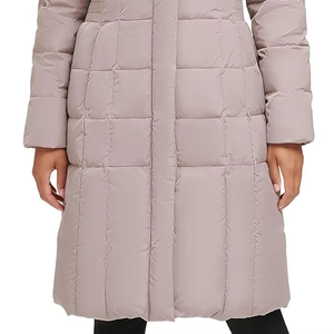 เสื้อแจ็คเก็ตยาวสำหรับผู้หญิงสมัยใหม่ เสื้อโค้ทมีฮู้ดบุนวม ผ้าโพลีเอสเตอร์บุใยอุ่น เสื้อคลุมกันหนาวสำหรับฤดูหนาว - Product Image 4