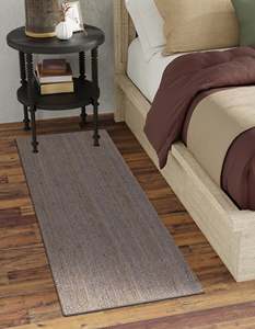 Vintage Style Gray Jute <b>Runner</b> <b>Rug</b> Handwoven Farmhouse Carpet For Hallway Decor - Product Image 1