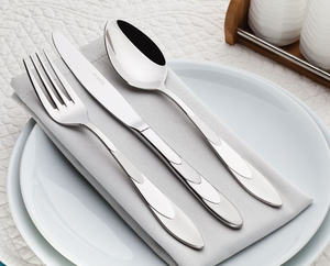 Ensemble de couverts en métal de haute qualité avec bords lisses, fourchette, cuillère, couteau, adapté à la cuisine et à la salle à manger professionnelles - Product Image 1