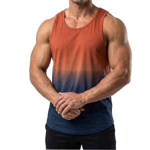 Custom Printed Men's Muscle Tank Top Wholesale Gym Wear Fitness Athletic Training Sleeveless Shirt Breathable Gym <b>Vest</b> Tank Tops - Product Image 5